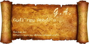 György Abbás névjegykártya